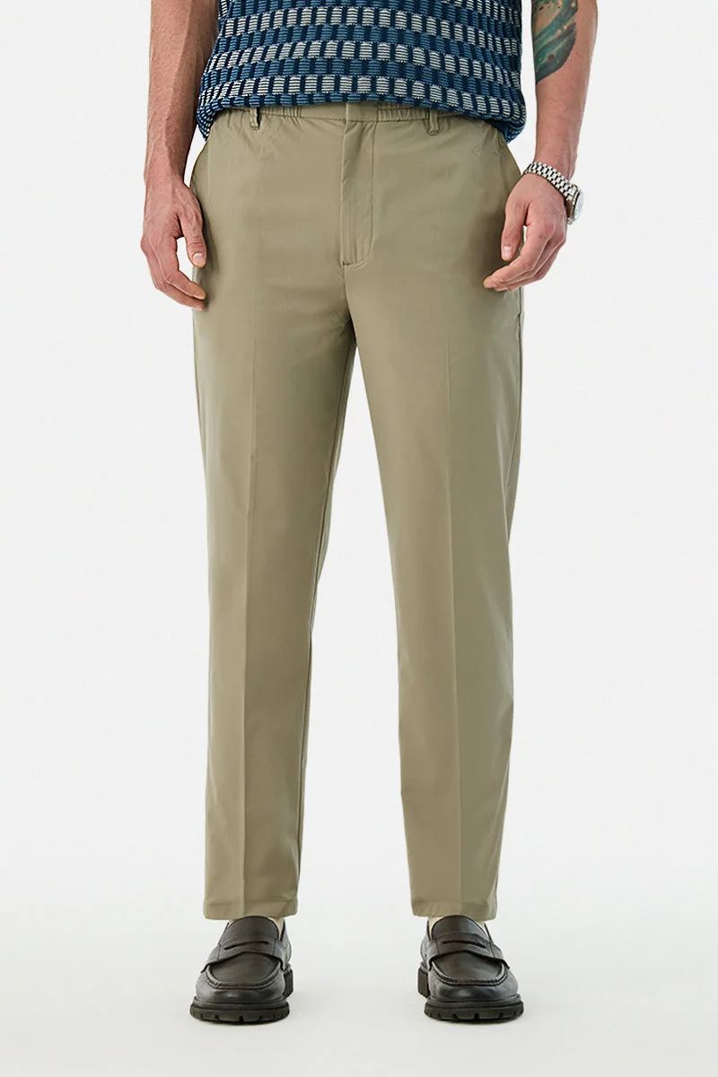 SNITCH Regular Fit Olive Trousers